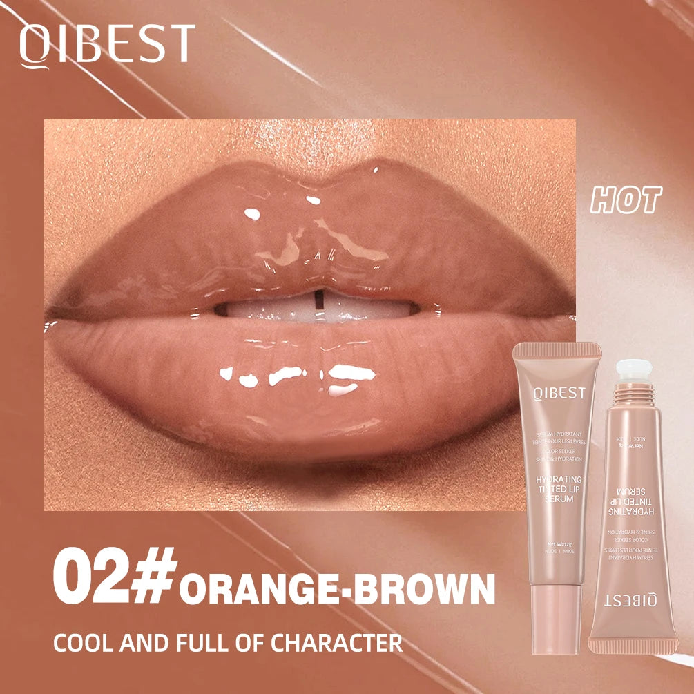 QIBEST 6 Colors Watery Crystal Jelly Lip Oil Balm Moisturizing Smoothing Lip Lines Jelly Pout Lip Gloss Glass Lip Glaze Cosmetic Qme 02