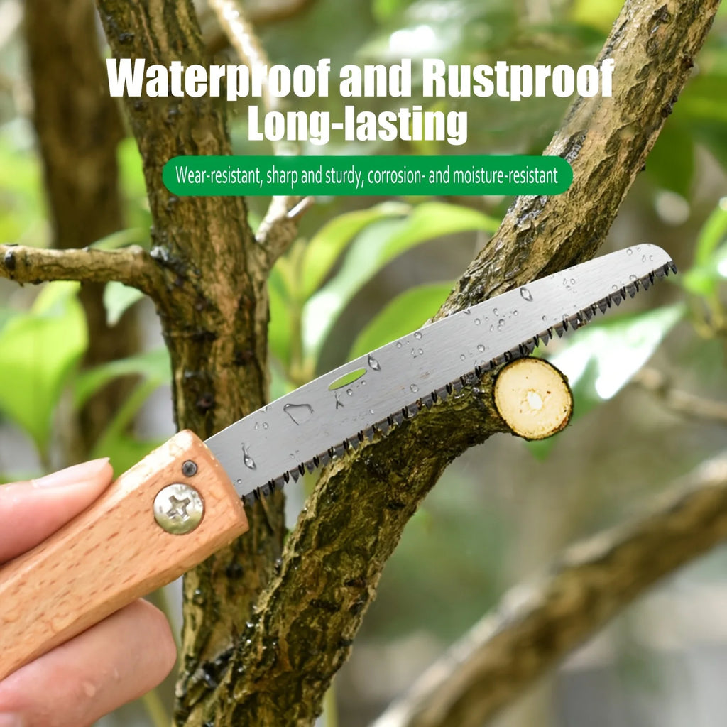 Pruning Saw Is for Garden,Camping, Shrubbery Crafts,Saw Blades with Sharp Edges,Mini Pocket Hand Saws, and Foldable Wooden Handl Qme