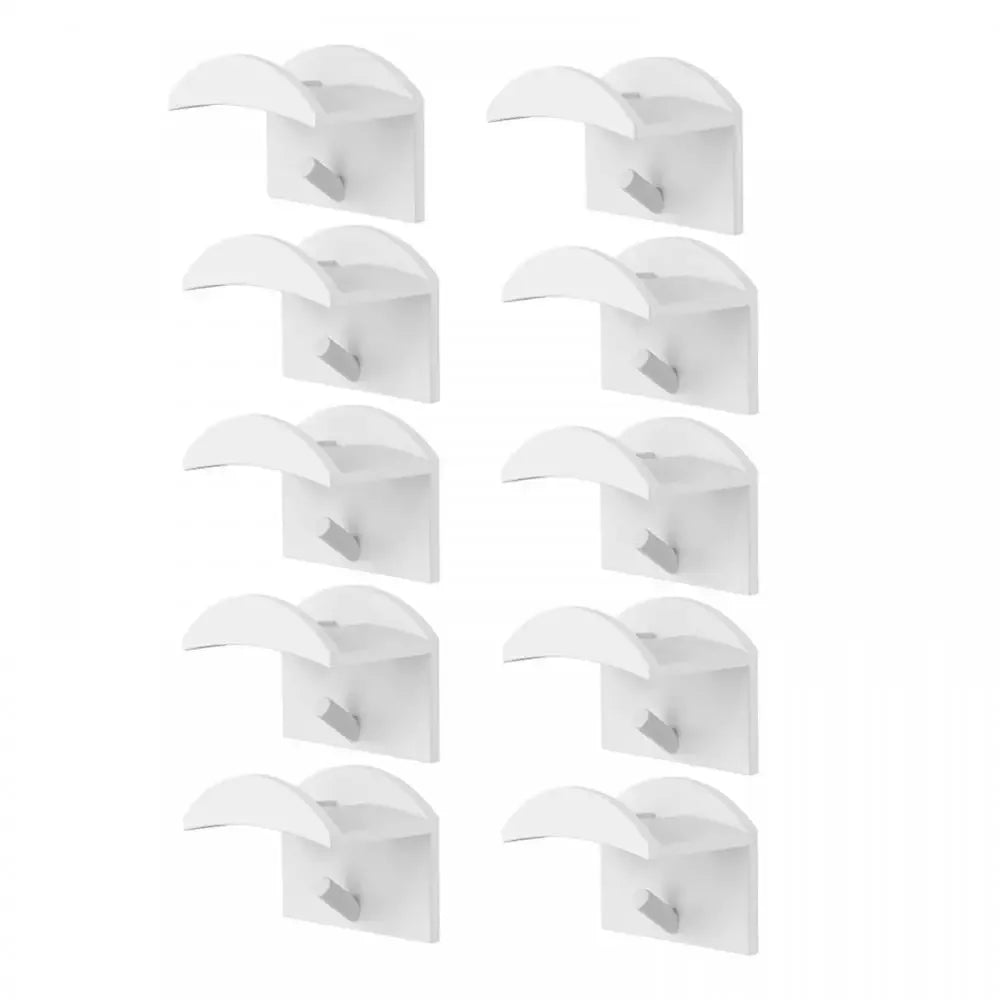 2/4/8/10Pcs Portable Cap Holder Rack No Drilling Design Baseball Hat Storage Case for Daily Cap Arrangement & Collection Qme White 10Pcs