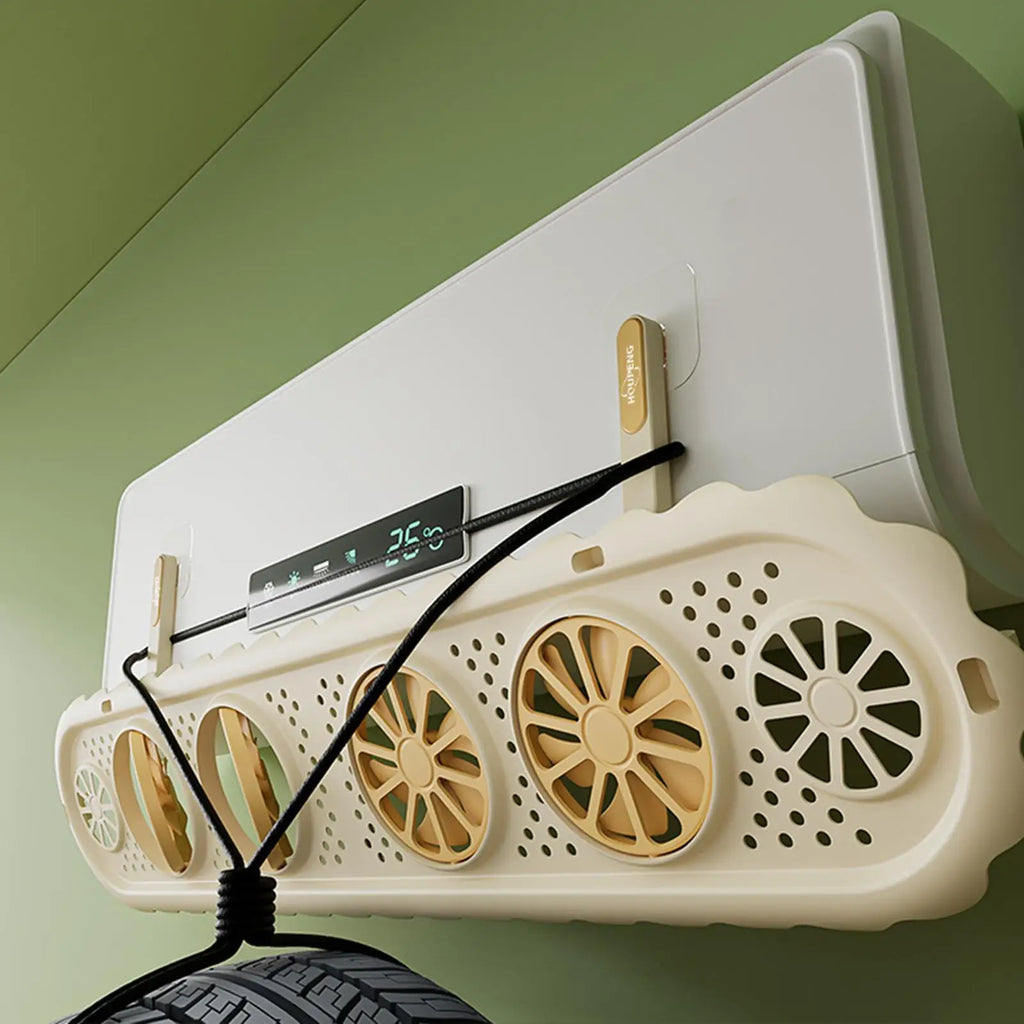 Air Deflector Air Conditioner Wind Diverter With Rotatable Airwheel AC Airflow Control Deflector For Bedroom Office Home Living Qme