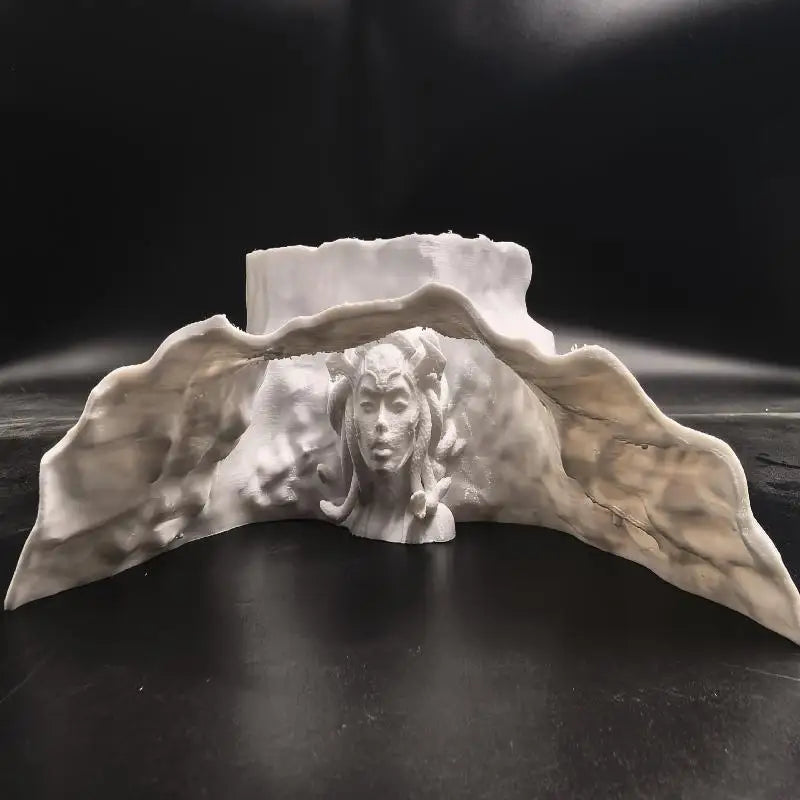Aquarium Cave Decor Gorgon Snake Hair Themed Hiding House Breeding Qme A2