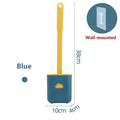 Silicone Toilet Brush Wc Gap Brush with Holder Flat Head Soft Bristles Cleaning Brushes With Quick Drying Bracket Bathroom Tool Qme 03