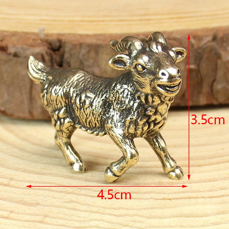 Antique Miniature Animal Ornaments Figurines Vintage Brass Mini Qme A08
