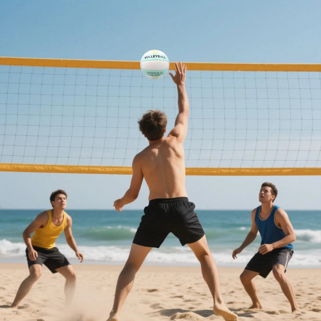 Professional Volley Ball Thickened Surface Soft Leather Volleyball Waterproof Game Play Volleyballs for Womens Mens Qme