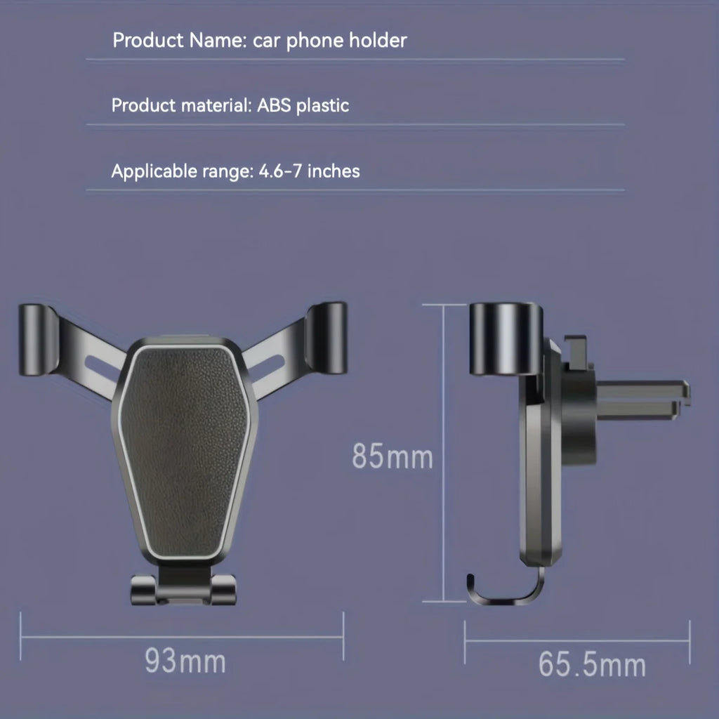 Car Navigation Mobile Phone Holder Car Air Outlet Anti Shaking Gravity Car Holder Factory Mobile Phone Holder Qme