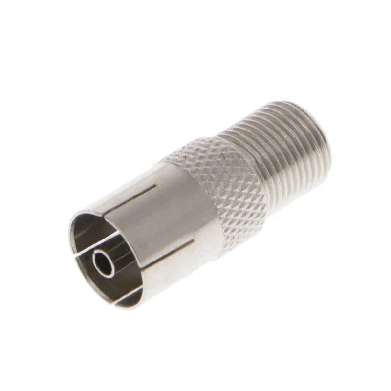 ESCAM 10pcs F female Plug to PAL Female Jack Straight RF coaxial adapter F-type connector TV Qme