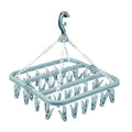 Multi-Functional Windproof Socks Clip Folding Drying Hangers Household Plastic Home Clothing Socks Drying Hangers Qme Blue