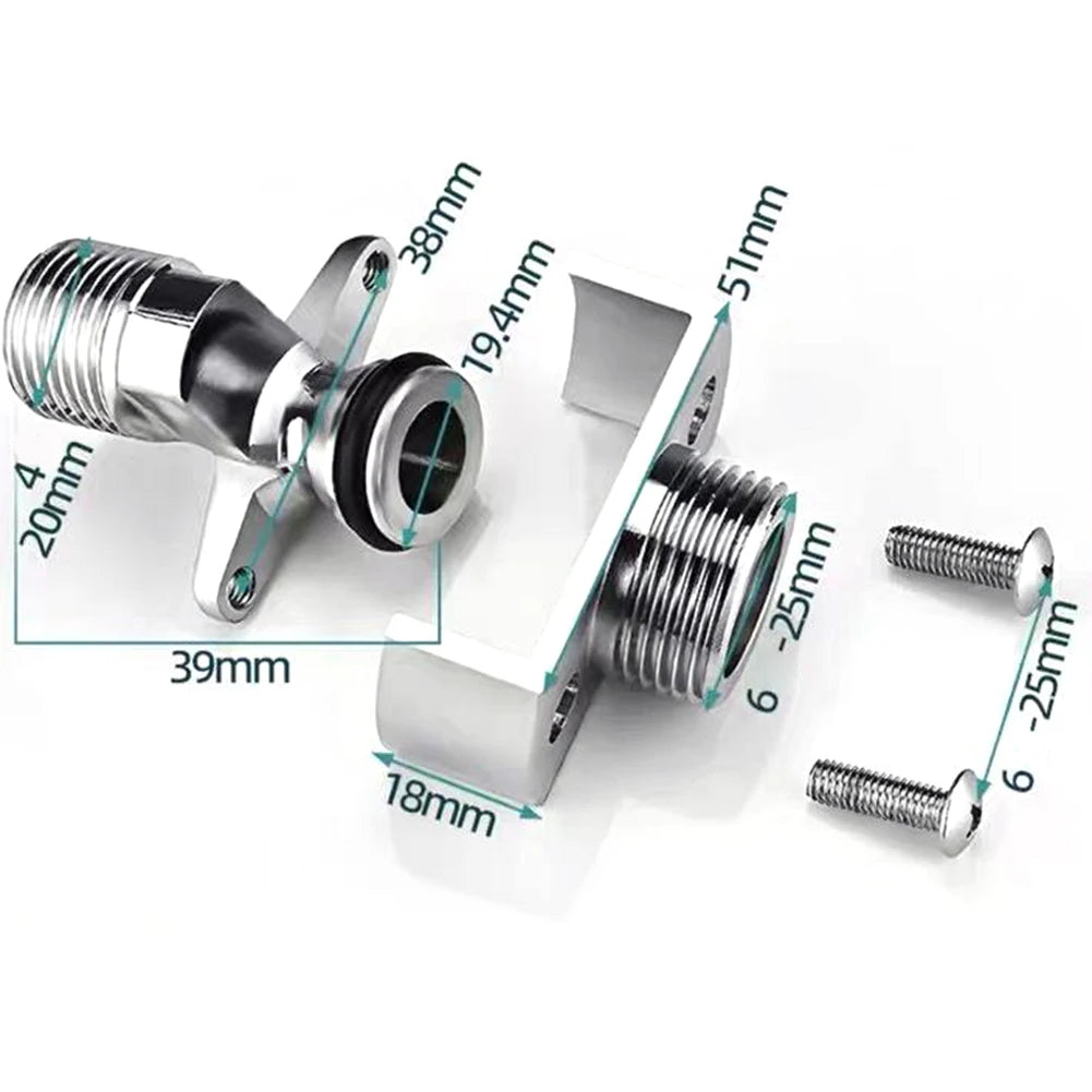 40Degree Adjustable Faucet Tap Adapter Angled Curved Foot Eccentric Qme