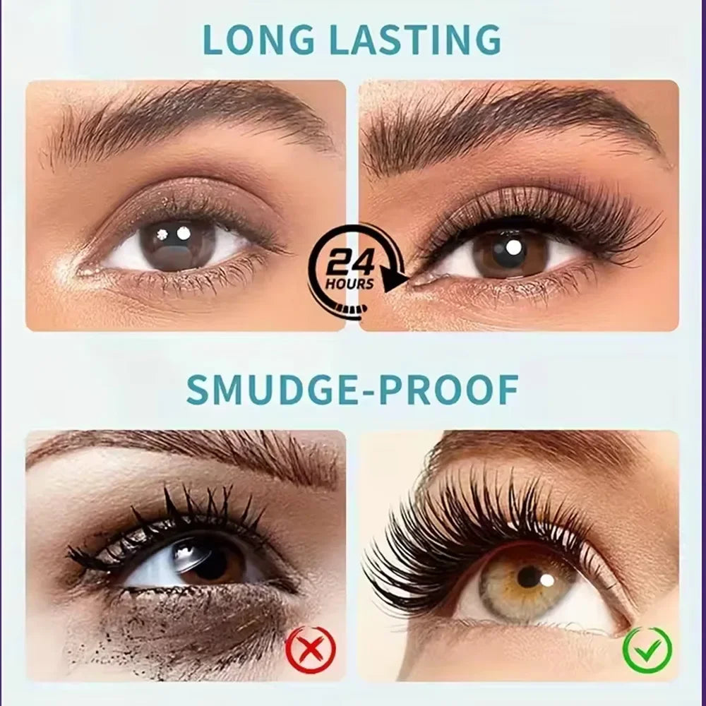 4D Curling Mascara Lengthening Waterproof Sweatproof Long-lasting Qme