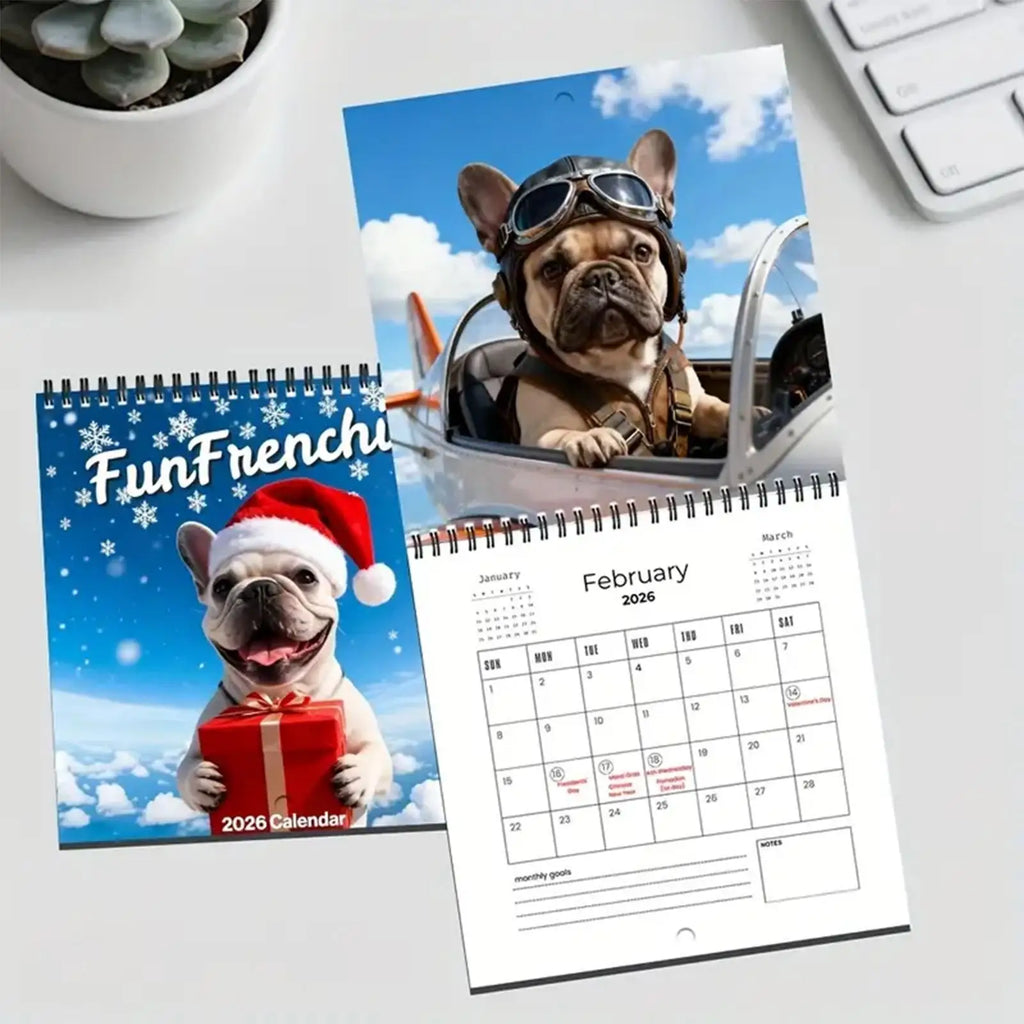 Calendar 2026 With Holidays Weekly Daily French Bulldog 2026 Calendar Planner For Home Office School Dorm Qme