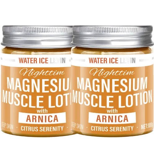 Magnesium Muscle Lotion with Arnica & Citrus for Deep Skin Soothing - Lightweight & Fast-Absorbing Formula. Qme Orange 100g