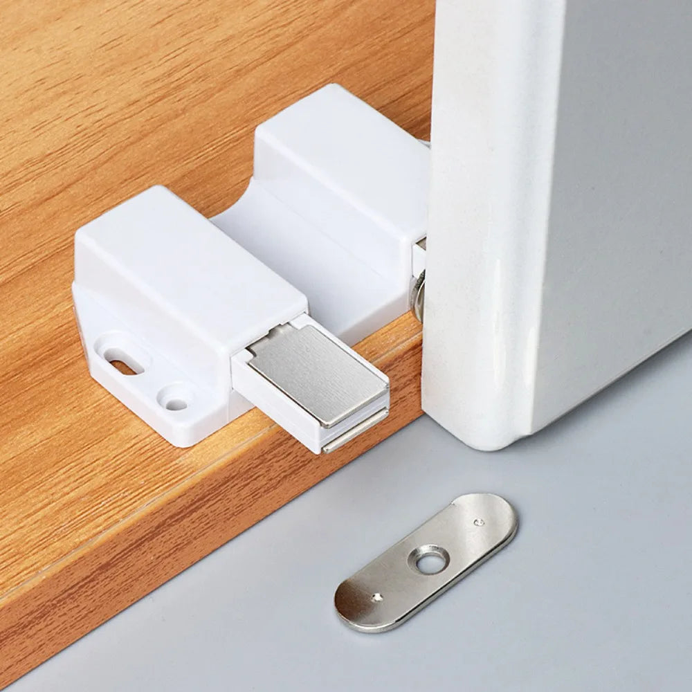 Magnetic Push To Open Latches Pressing Door Panel Drawer Clothes Cabinet Doors Bouncer Handle Free Strong Magnetic Door Closer Qme