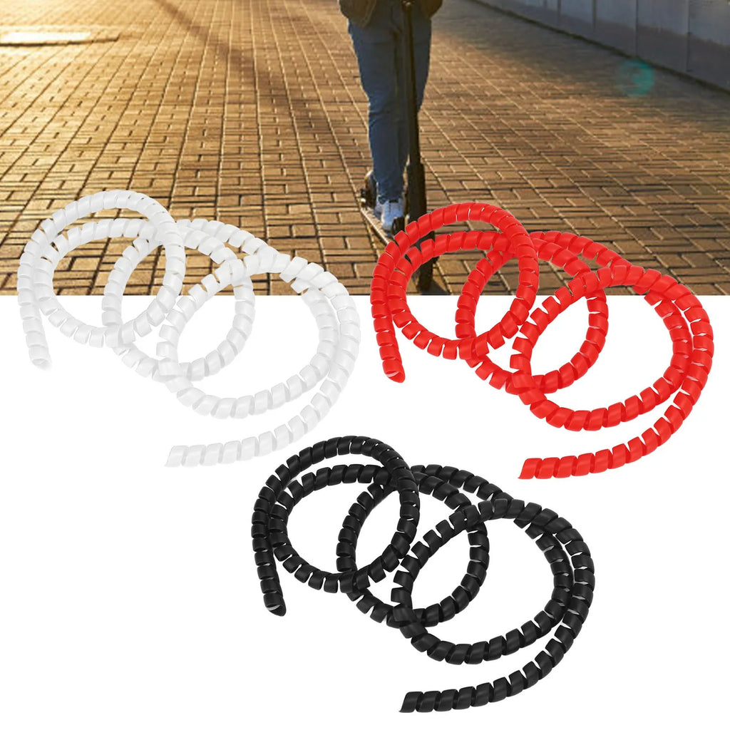 Scooter Spiral Cable Wire Wrap Plastic Spiral Brake Line Wrap for M365 Pro Electric Scoooter Spiral Brake Line Wrap Qme