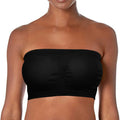 Ladies’ Stretch Strapless Bra Chest Wrap Bandeau Unlined Seamless Fashionable Breathless Soft Bra Suitable For One-Shoulder Tops Qme Black S
