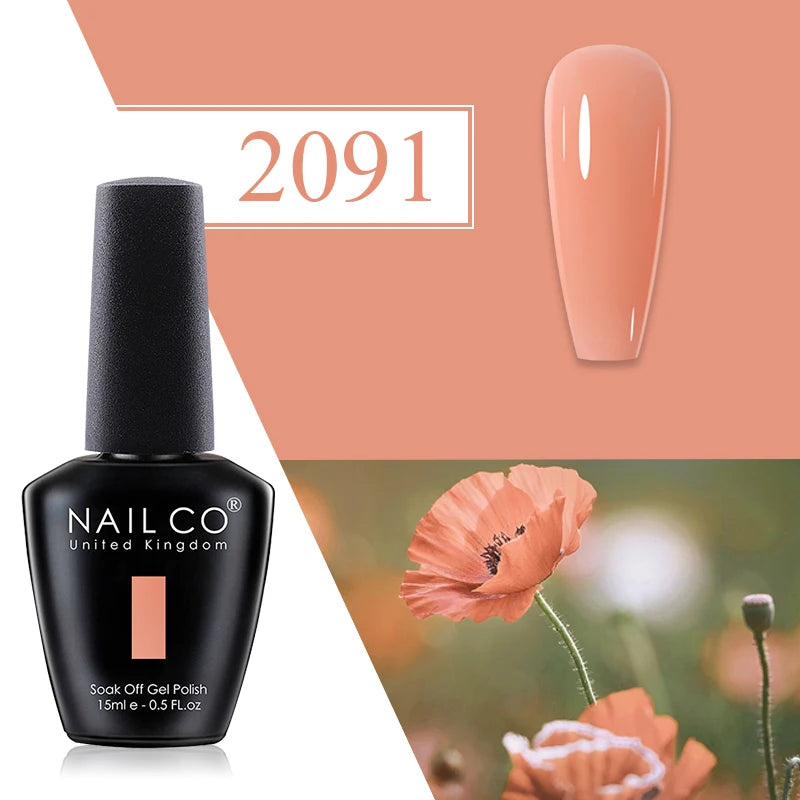 NAILCO Red Gel Nail Polish Wine Purple Semi Permanent Soak Off UV