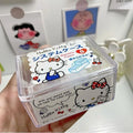 Hello Kitty Desktop Storage Box Transparent, Dust-Proof Jewelry Organizer for Instagram-Worthy Display Qme 2