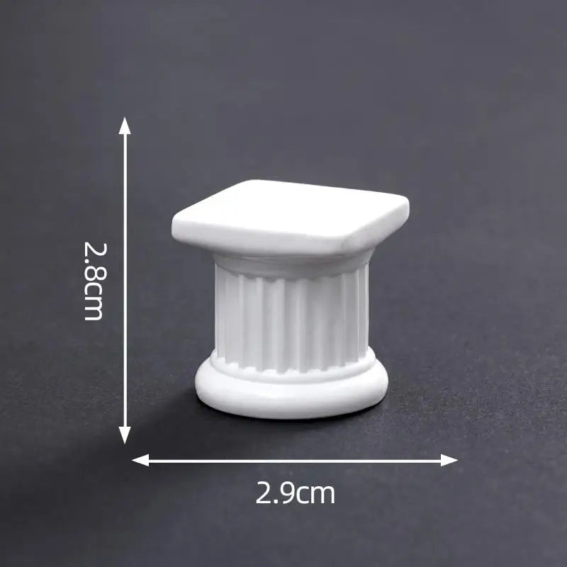 Roman Pillar Greek Column Statue Pedestal Candlestick Stand Figurine Sculpture Indoor Home Dinning Room Garden Scenery Decor Qme A2
