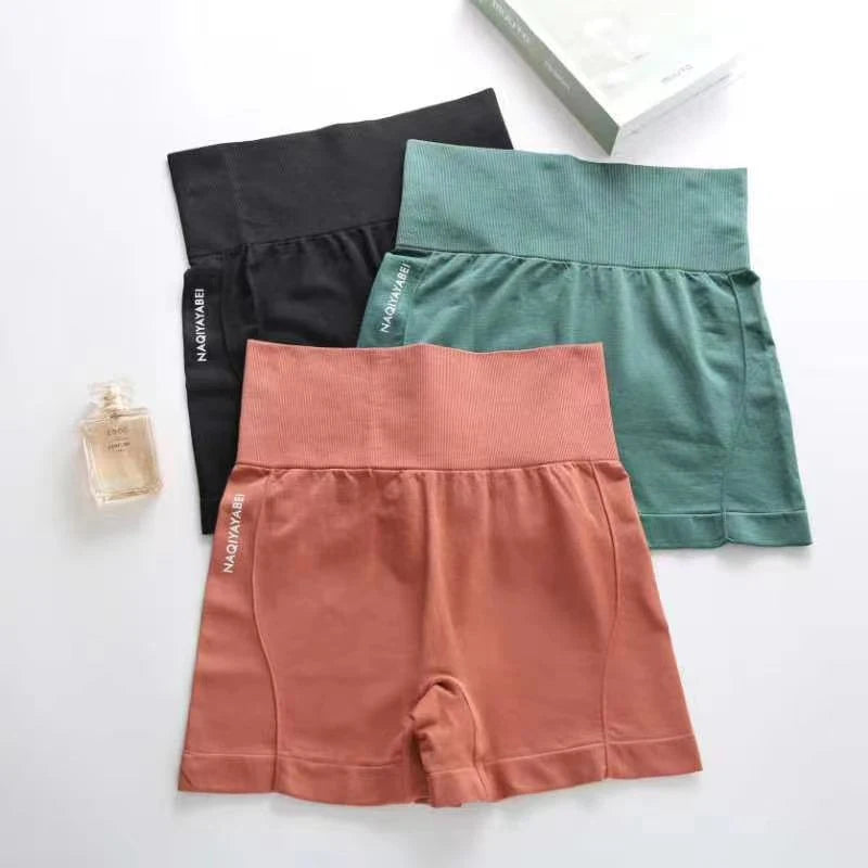 Waist Sports Women's Cycling Jogging Fitness Shorts Seamless Thin Qme