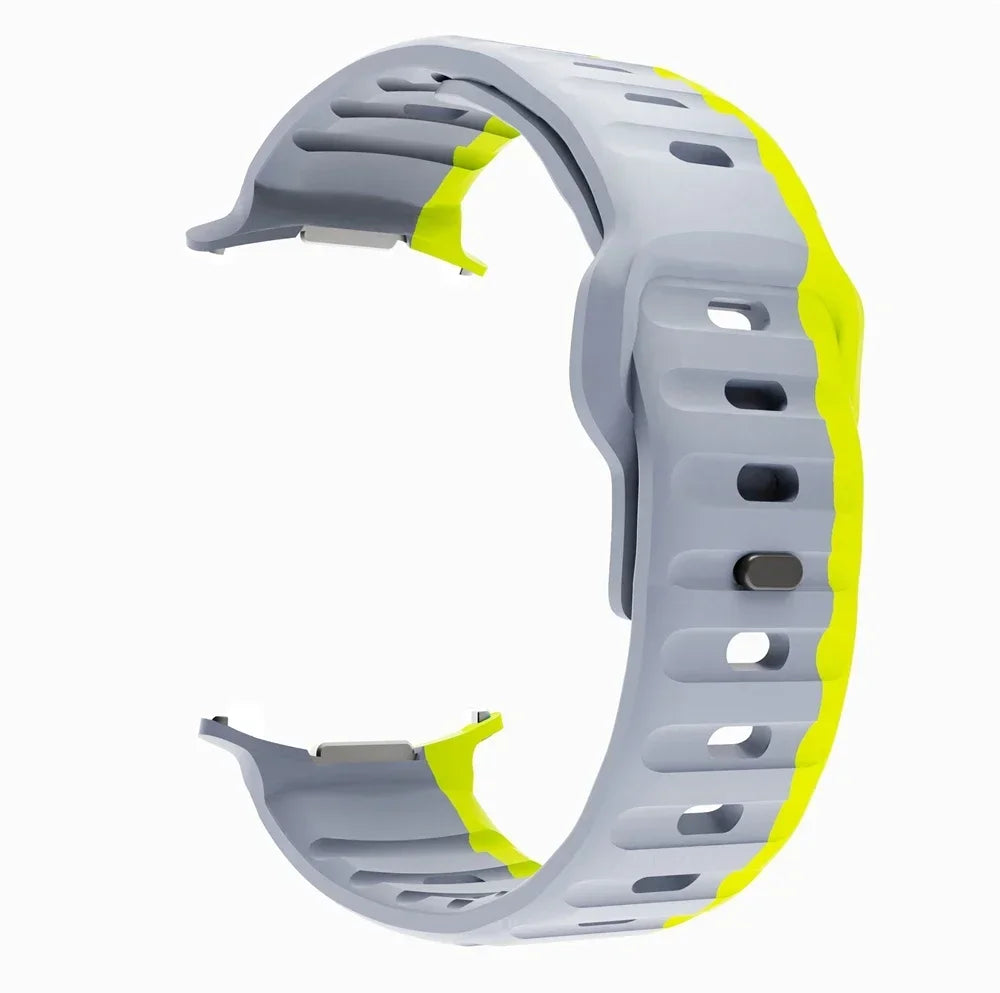 No Gaps Silicone Sport Strap For Samsung Galaxy Watch Ultra 47mm Band For Watch Ultra Replacement Bracelet Watchband Qme GrayGreen watch 7 ultra 47mm