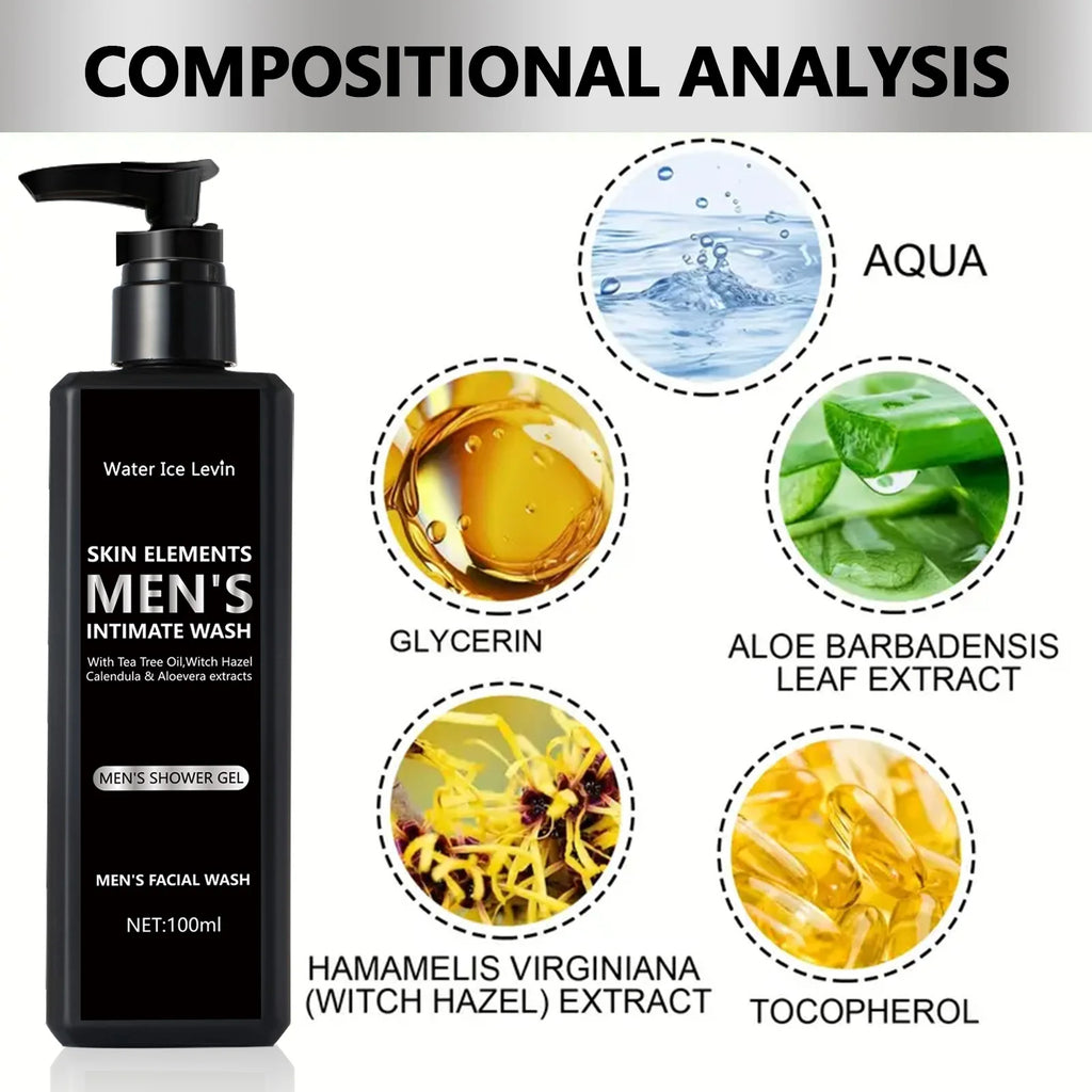 100ML men's facial cleanser for daily cleansing and bathing, suitable for oily skin, soothing, purifying and cleaning Qme