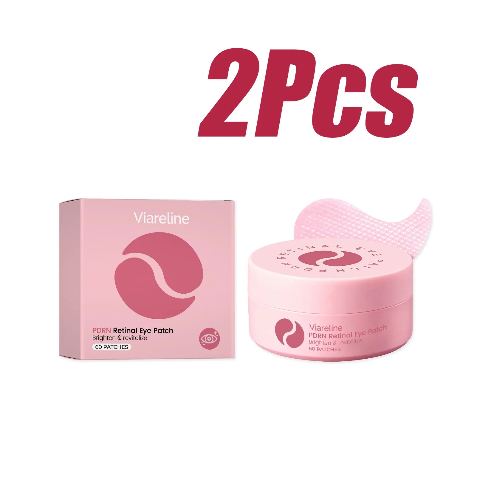 Brightening Revitalizing Eye Patch with Retinol Hydrogel Gel Eye Mask for Dark Circles Puffiness Hydrating Nourishing Under Eye Qme 2 x 60pcs Boxed