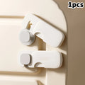 Baby Anti-pinch Hand Cabinet Door Buckle Home Refrigerator Lock Qme Square Gray