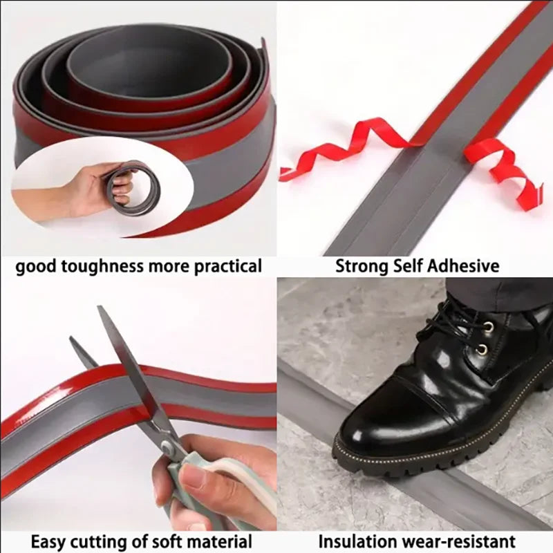 Cable Cover Protector PVC Self-Adhesive Wire Protection Strip Wear Resistant Prevent Trip Wall And Floor Wire Organizer For Home Qme