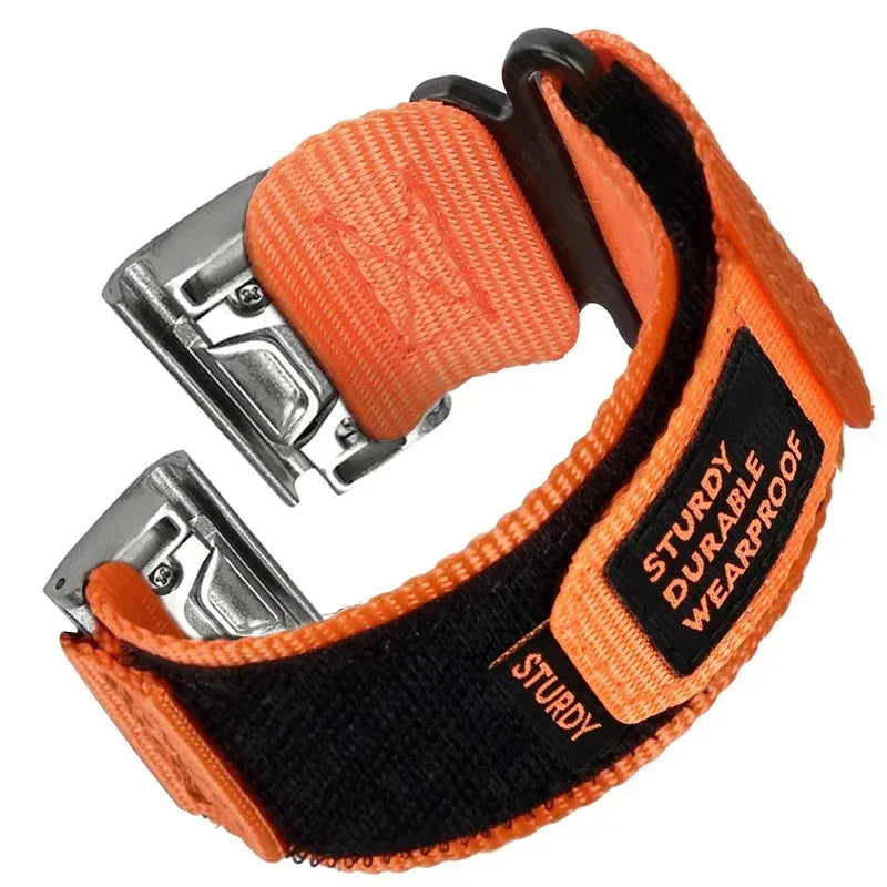 Quick Nylon Band for Garmin Watch Instinct 2X Tactics Strap Fenix 6X Pro 5Plus 7X 8 26mm 22mm Replacement Sport Release Bracelet Qme orange silver Garmin Fenix 8 47MM