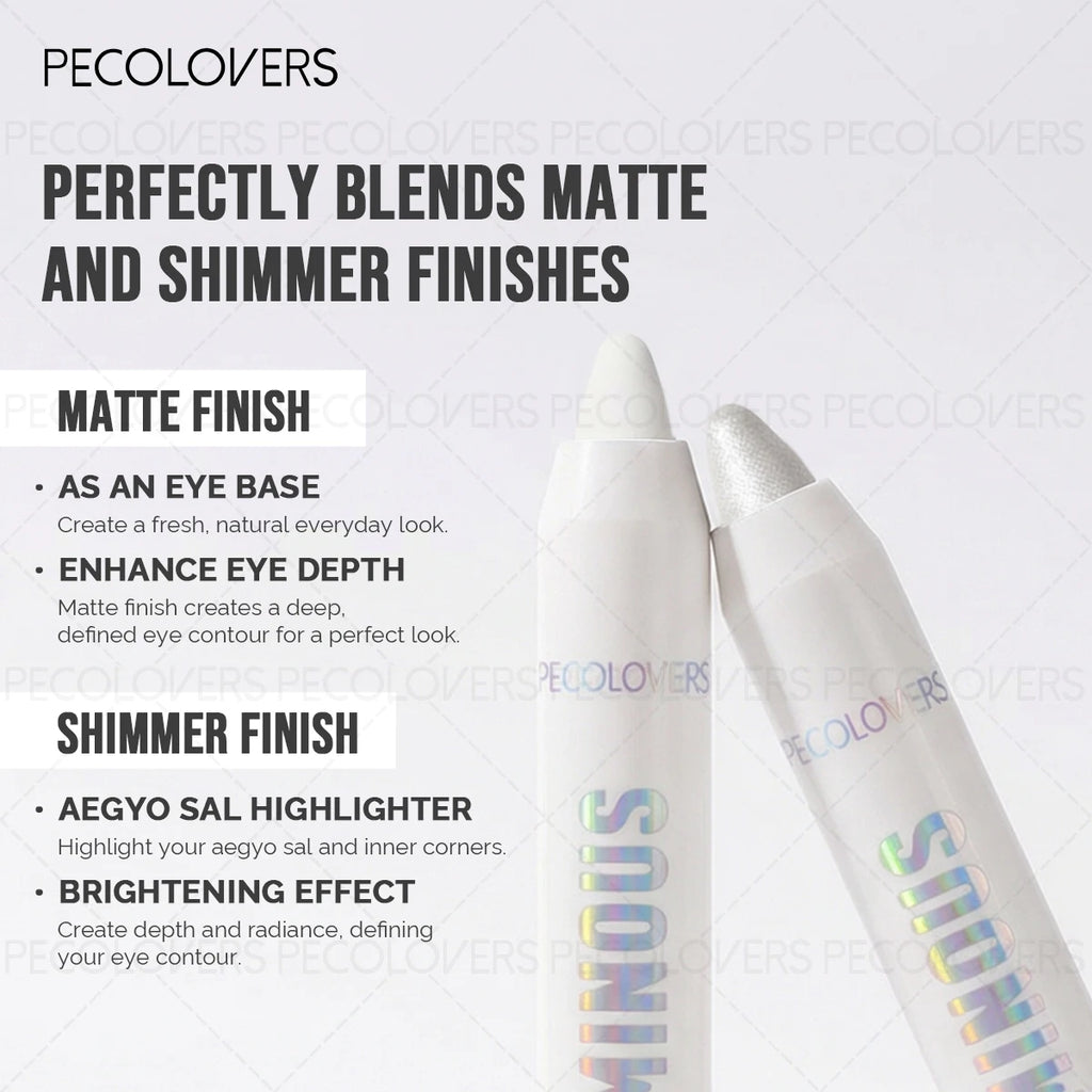 Single Fine Shimmer Eyeshadow Stick Brighten Ash Brown Travel Qme
