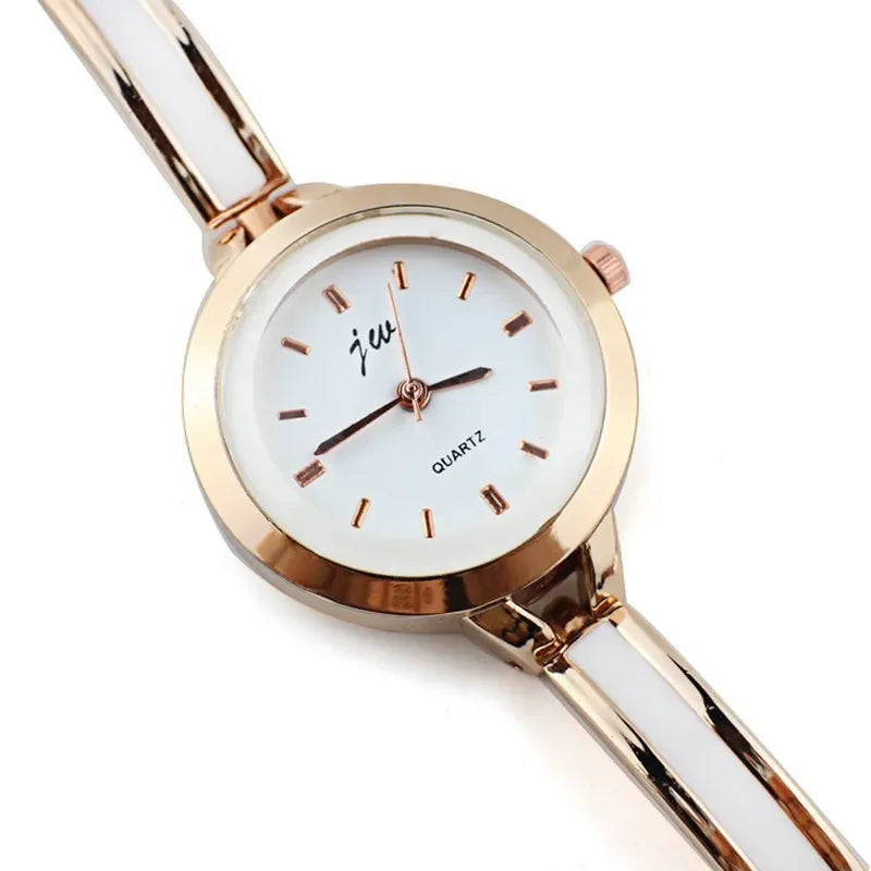 Famous Brand Rose Gold Silver Casual Quartz Watch Women Mesh Stainless Steel Dress Women Watches Qme