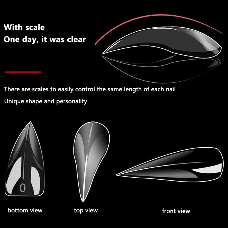 Curved Stiletto Nail 3D Eagle Claw Sculptural Nails Molds Quick Qme
