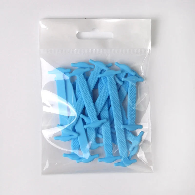 Lazy Shoelace Silicone Quick Lace Elastic Women Men No Tie Kids Adult Qme SKY BLUE China Mainland