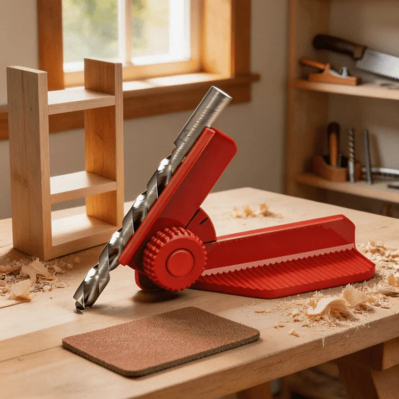 5-Angle Adjustable Drill Guide 0°30°45°60°90° Precision Positioning Drill Jig 3 Length Replaceable Portable Woodworking DIY Tool Qme