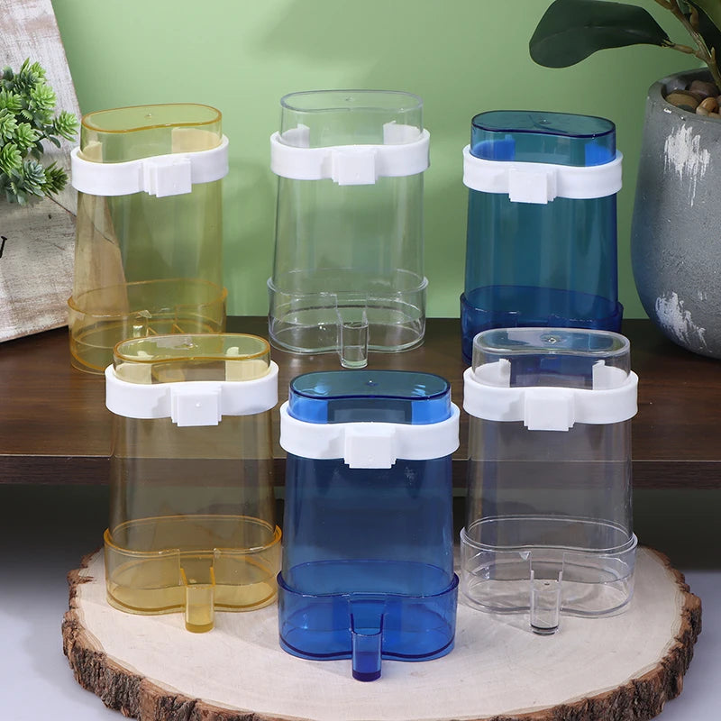 2 Parrot Canary Parakeet Cage Food Drinking Feeding Supplies Plastic Qme