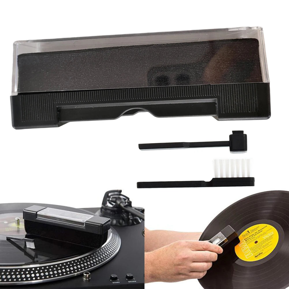 3Pcs/Set Vinyl Record Cleaner Kit Cleaning Brush Dust Remover Set Record Cleaner Cleaning Brush Tool Vinyl Record Cleaning Brush Qme