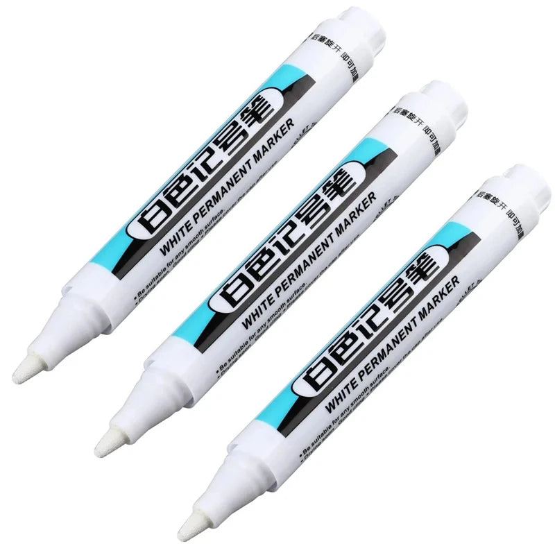 1 10 White Permanent Paint Marker Pens 0 7 Tip Waterproof Glass Stone