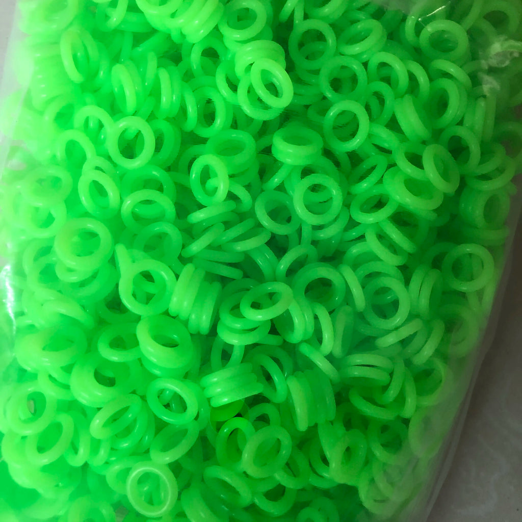 200pcs Silicone Soft O-Rings For Wrap Coil Tattoo Machine Gun Spring Accessories Supply Qme green