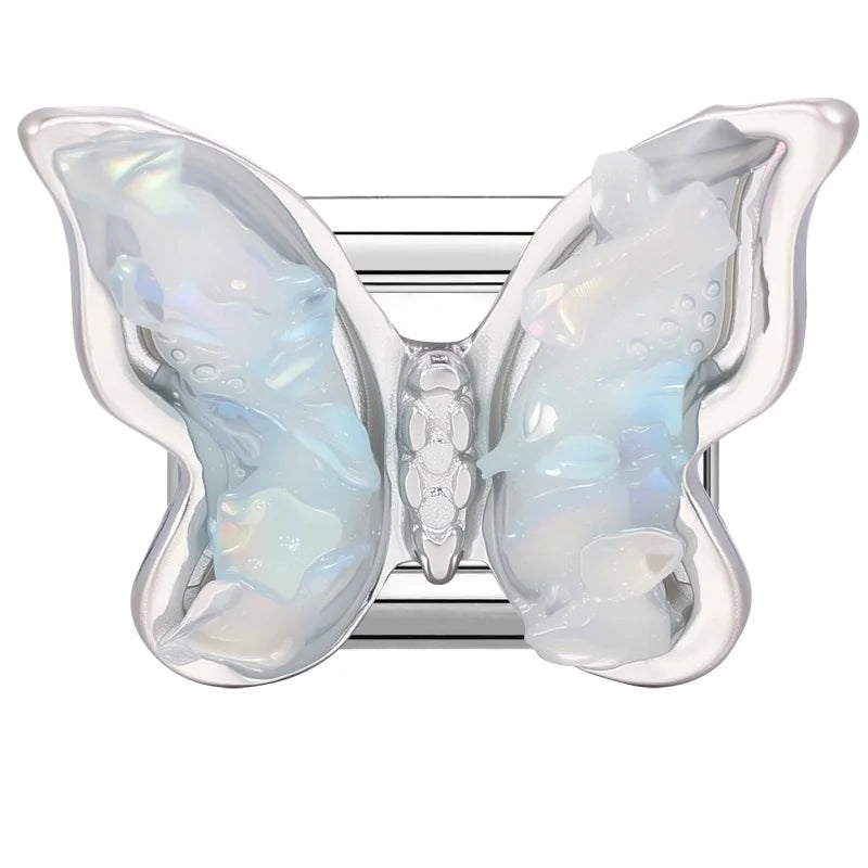 Zircon Bow Knot Blue Flowers Pink Heart Purple Butterfly Italian