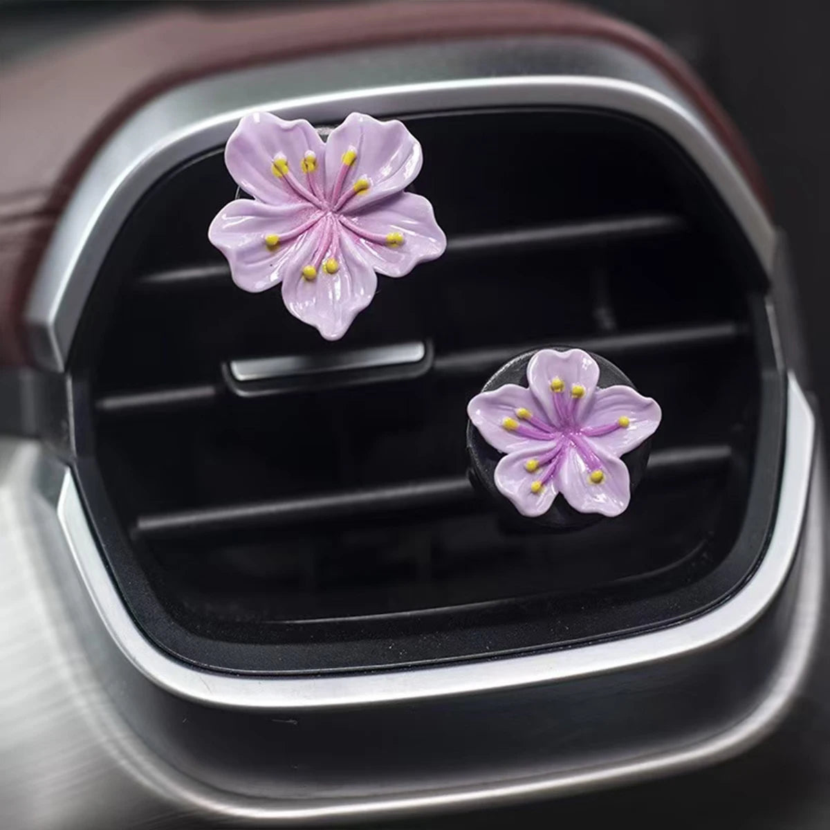 2-Piece Bright Peach Blossom Cherry Car Air Fresheners Fresh Tones Qme PURPLE
