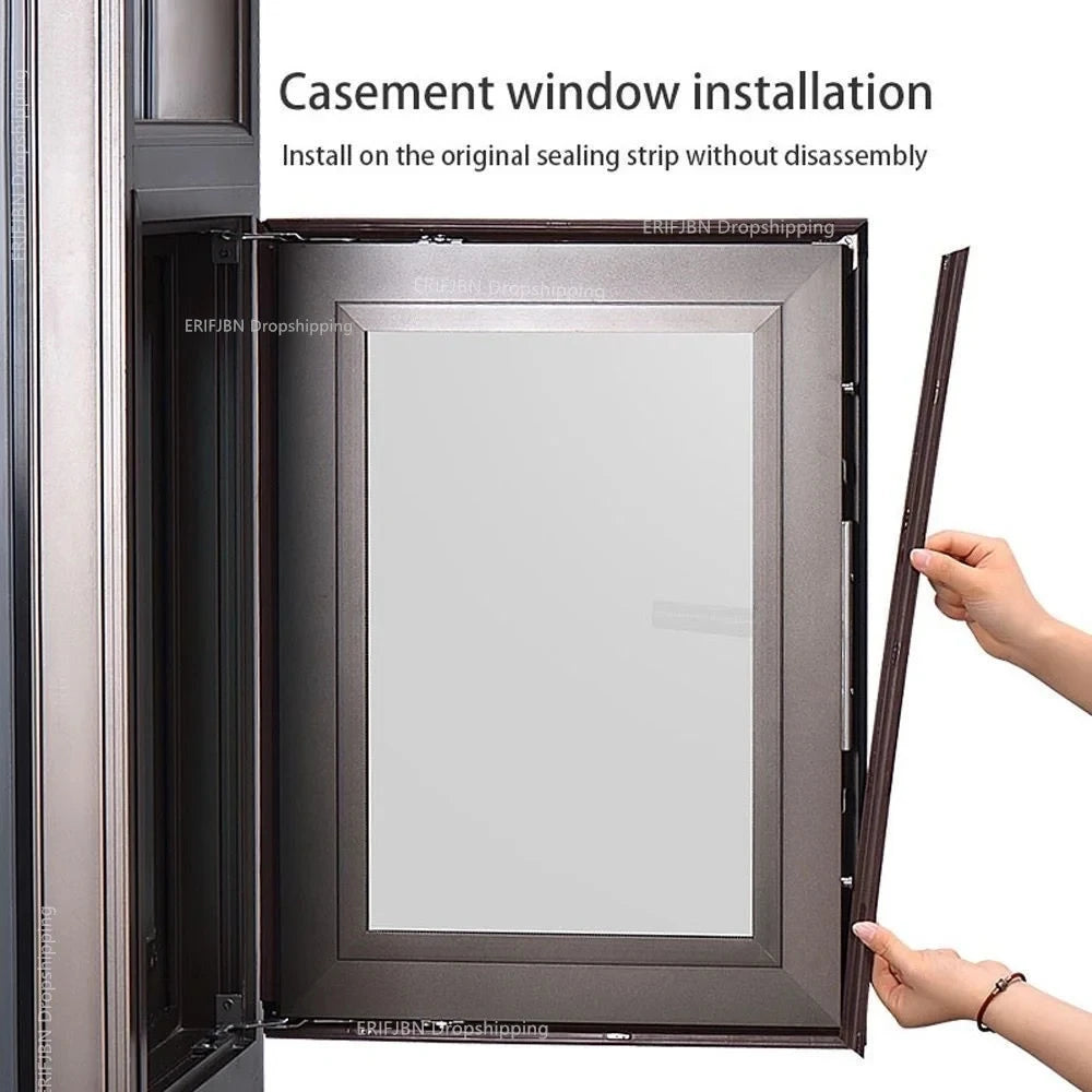 New 40M Acoustic Foam Sealing Strip for Casement Window S-type Waterproof Weather Stripping Door Seal Gap Filler Tape Qme