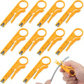 10pcs Wire Stripper with Secure Finger Loop, Cable Stripper Cutter Tool, Wire Punch Down Tool for Diameter 5-6.2mm Cables Wires Qme 10pcs