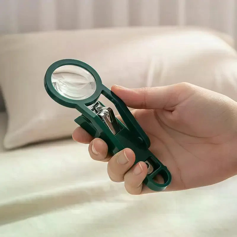 Magnifying Glass Nail Clipper Large Anti-splash Precision Trimmer Qme