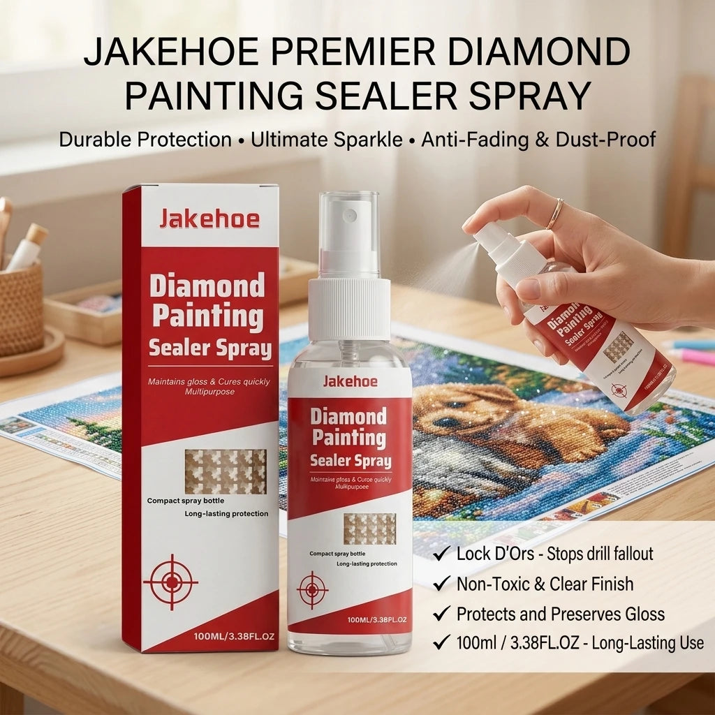Diamond Painting Sealer Spray Fast Curing Transparent Coating Preserve Sparkle Shine Prevent Fading Diamond Art Protective Spray Qme