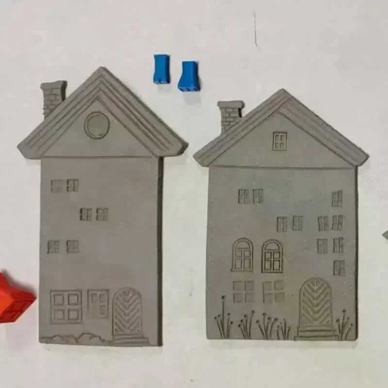 25pcs Plastic Clay Stamp & Molding Kit With Window Patterns Suitable For Polymer Clay, Wax, Resin Crafts - DIY Pottery Stamps Qme