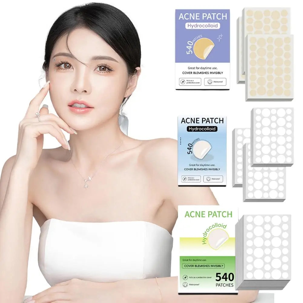 Mixed Sizes Hydrocolloid Acne Pimple Patches Invisible Circle Star Qme