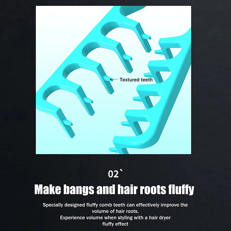 Volumizing Wide-tooth Hair Styling Comb Curling Tools Fluffy Texture Qme