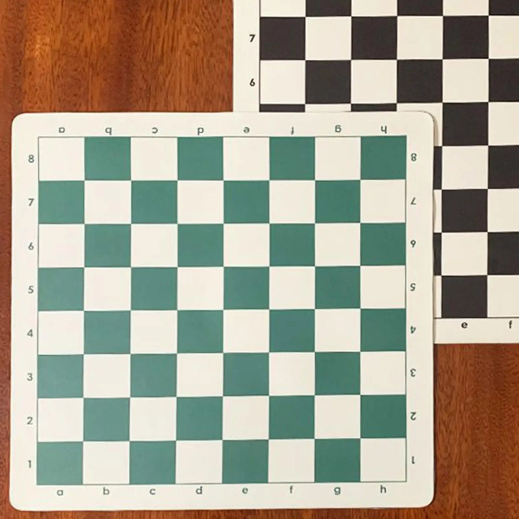 Tournament Chess Board 64 Grids Tournament Chess Mat Roll Up Chess Board Compact PU Leather Chess Board Checkers Folding Board Qme