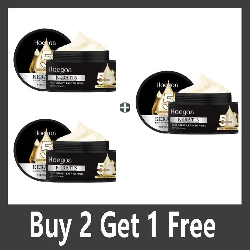Keratin Hair Mask Moisturizer Conditioner Soft Smooth Frizz Damaged Repair Damaged Hair Restore Shine Hair Mask Qme Buy 2 Get 1 Free