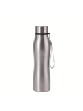 Stainless Steel Sport Water Bottle Single-layer Rugged Cup Metal Qme 1pc curved bottle >1L