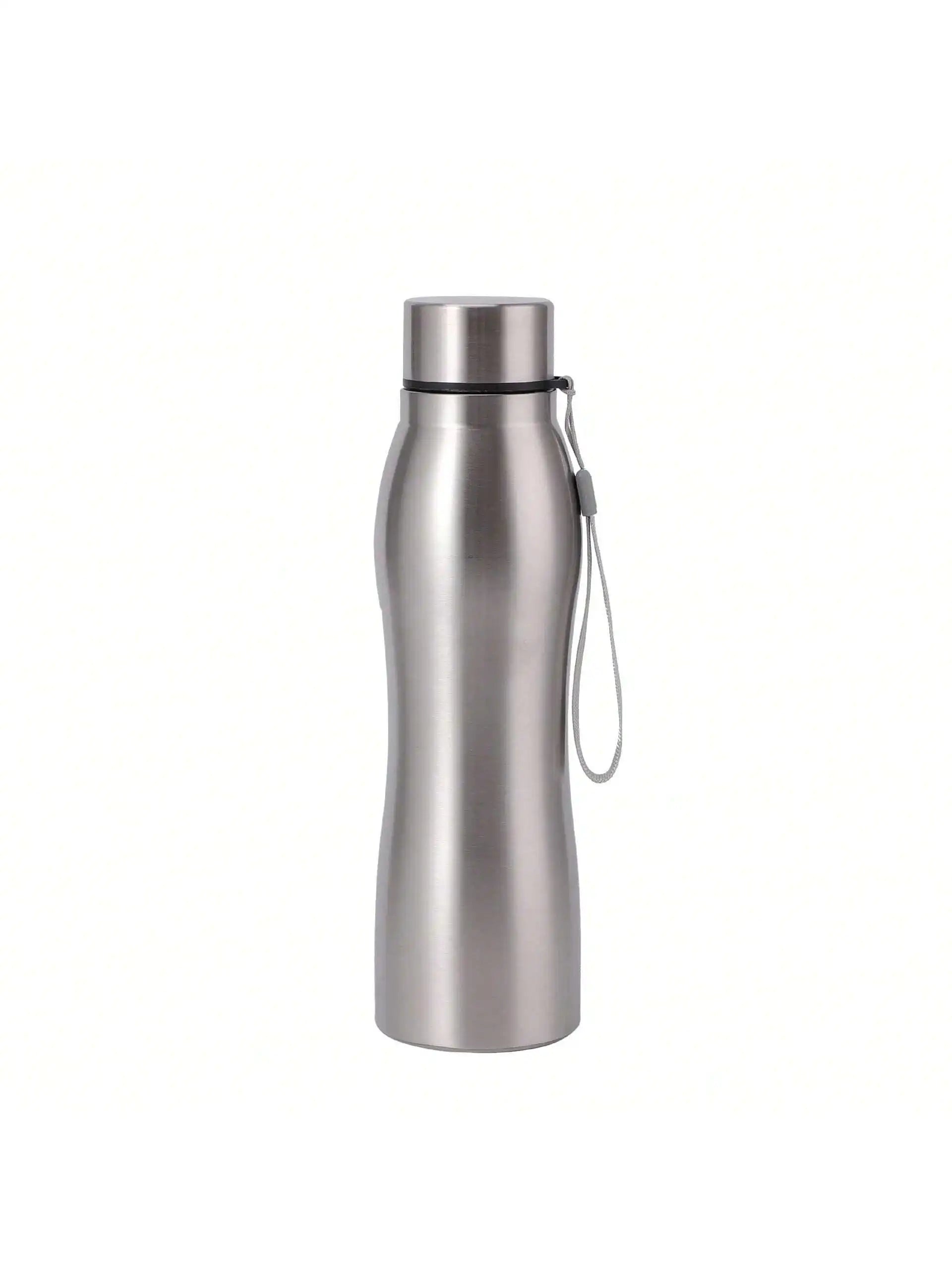 Stainless Steel Sport Water Bottle Single-layer Rugged Cup Metal Qme 1pc curved bottle >1L